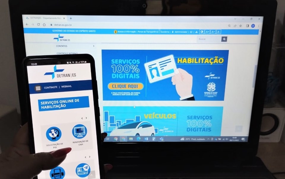 serviçosdetran.ES|||Fotógrafo:Divulgação/Detran|ES
