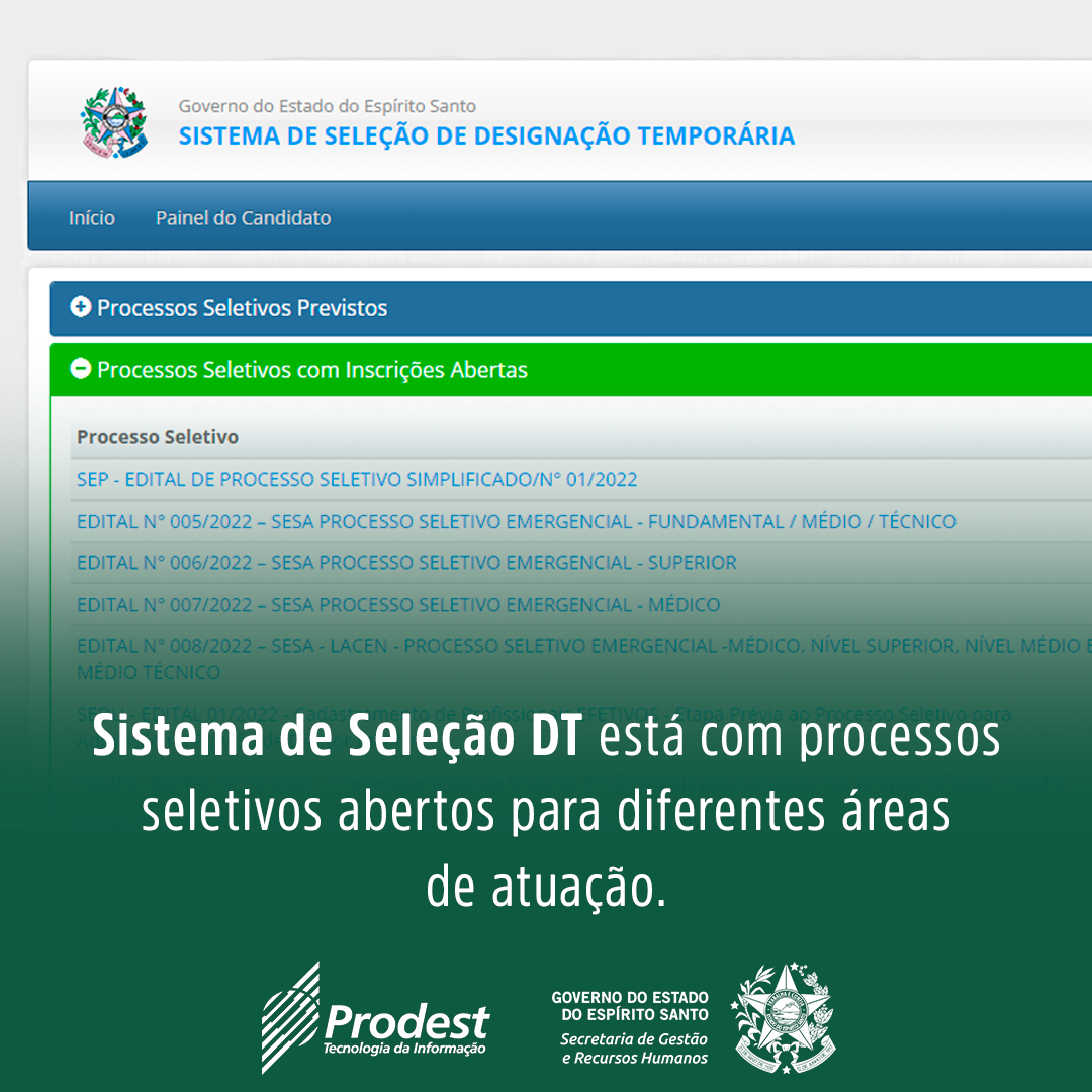 Sistema Seleção DT
